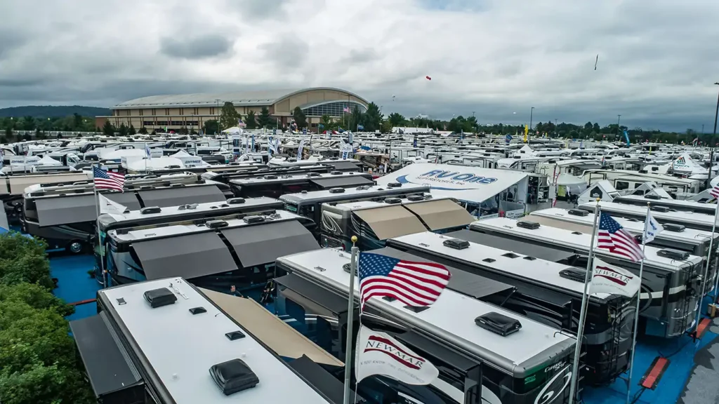 Aerial view of the Hershey RV Show